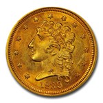 1839 $2.50 Gold Classic Head Quarter Eagle MS-62 PCGS (HM-1)