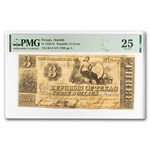1839-41 Republic of Texas $3 Treasury Note VF-25 PMG (CR-A3)