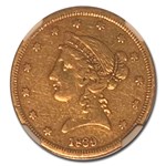 1839 $5 Liberty Gold Half Eagle XF-40 NGC