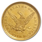 1839-C $5 Liberty Gold Half Eagle AU-55 NGC