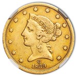 1839-C $5 Liberty Gold Half Eagle VF-35 NGC