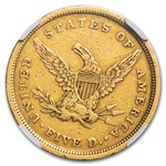 1839-C $5 Liberty Gold Half Eagle VF-35 NGC