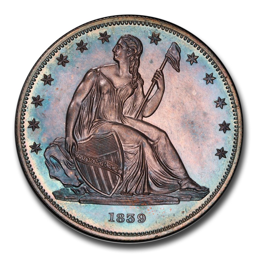 1839 Gobrecht Liberty Seated Dollar PR-64+ PCGS (J-104 Restrike)