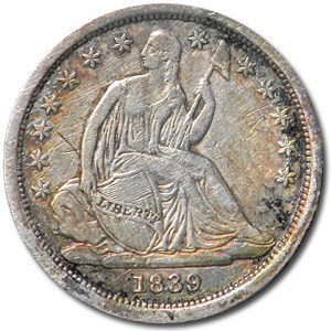 1839 Liberty Seated Dime AU Details (Cleaned) 1839 Liberty Seated Dime AU Details (Cleaned)