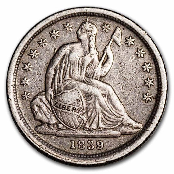 1839 Liberty Seated Dime XF 1839 Liberty Seated Dime XF