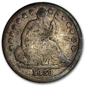 1839 Liberty Seated Half Dime VG 1839 Liberty Seated Half Dime VG