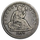 1839 Liberty Seated Quarter VF