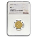 1839-O $2.50 Gold Classic Head Quarter Eagle AU-55 NGC