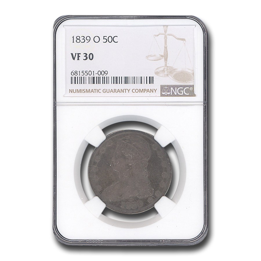 Buy 1839-O Reeded Edge Half Dollar VF-30 NGC | APMEX