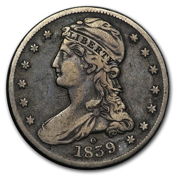 1839-O Reeded Edge Half Dollar VF 1839-O Reeded Edge Half Dollar VF
