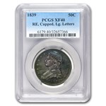 1839 Reeded Edge Half Dollar Large Letters XF-40 PCGS