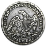 1839 Reeded Edge Half Dollar Lrg Letters VF