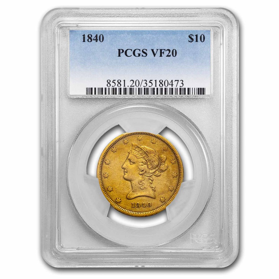 1840 $10 Liberty Gold Eagle VF-20 PCGS