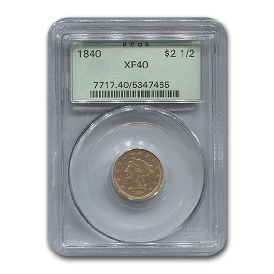 1840 $2.50 Liberty Gold Quarter Eagle XF-40 PCGS 1840 $2.50 Liberty Gold Quarter Eagle XF-40 PCGS