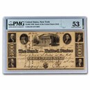 1840 $3,000 Bank of U.S. New York AU-53 PMG (Haxby G-104)