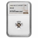 1840/30-G Central American Republic 1/4 Reales MS-68 NGC 1840/30-G Central American Republic 1/4 Reales MS-68 NGC