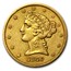 1840 $5 Liberty Gold Half Eagle XF