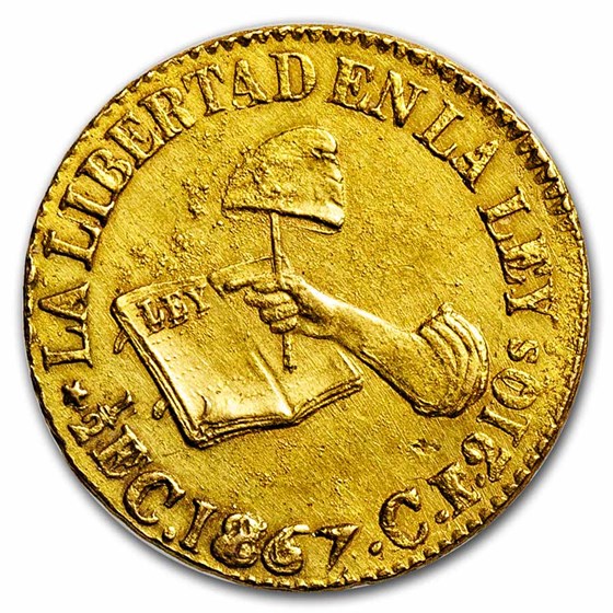 1840 C CE Mexico Gold 1/2 Escudo AU 1840 C CE Mexico Gold 1/2 Escudo AU