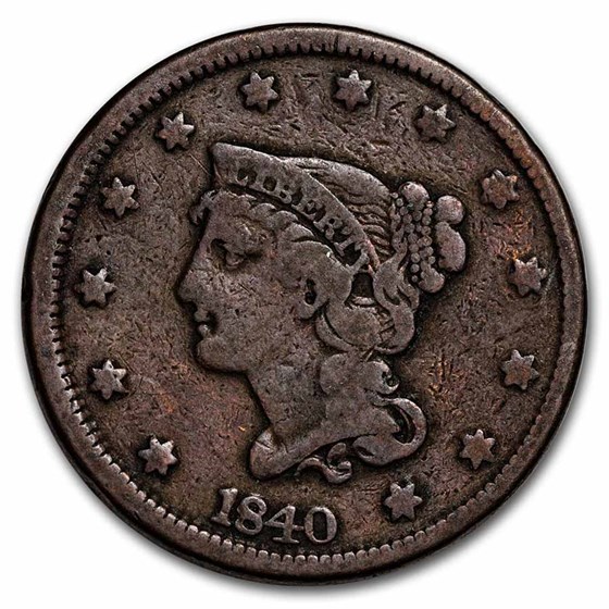 1840 Large Cent Lg Date VF 1840 Large Cent Lg Date VF