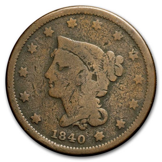 1840 Large Cent Sm Date Good 1840 Large Cent Sm Date Good
