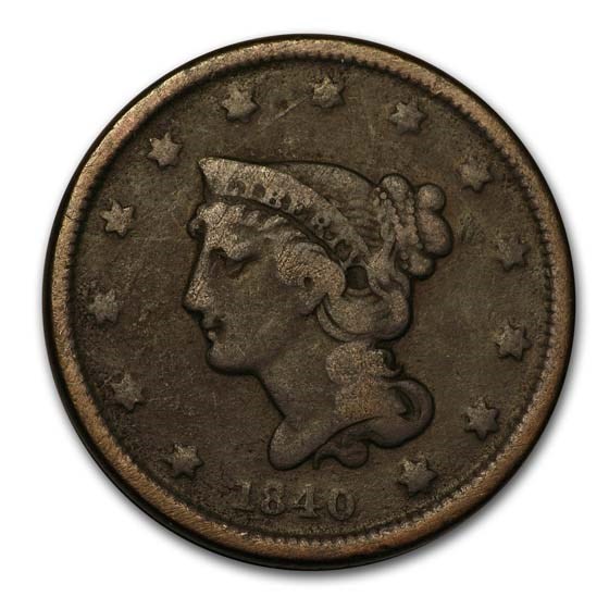 1840 Large Cent Sm Date VG 1840 Large Cent Sm Date VG