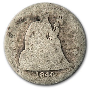 1840 Liberty Seated Dime AG