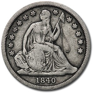 1840 Liberty Seated Dime Fine (Details)