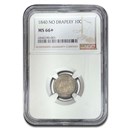 1840 Liberty Seated Dime MS-66+ NGC (No Drapery)