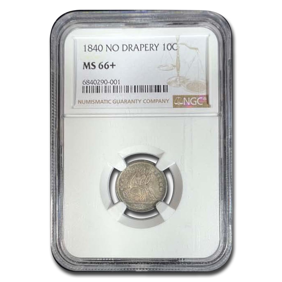 1840 Liberty Seated Dime MS-66+ NGC (No Drapery)