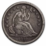 1840 Liberty Seated Dime XF (No Drapery)
