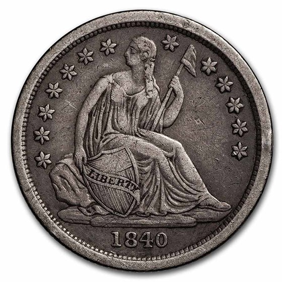 1840 Liberty Seated Dime XF (No Drapery)