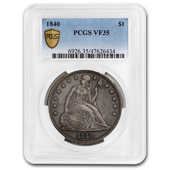 1840 Liberty Seated Dollar VF-35 PCGS 1840 Liberty Seated Dollar VF-35 PCGS