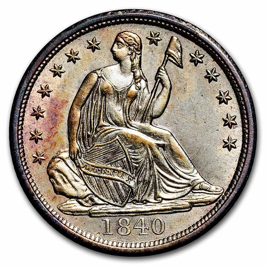 1840 Liberty Seated Half Dime No Drapery BU