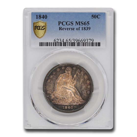 1840 Liberty Seated Half Dollar MS-65 PCGS (Reverse of 1839) 1840 Liberty Seated Half Dollar MS-65 PCGS (Reverse of 1839)