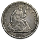 1840 Liberty Seated Half Dollar XF Small Letters (Rev of 1839)