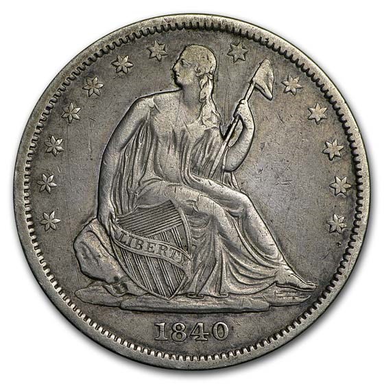 1840 Liberty Seated Half Dollar XF Small Letters (Rev of 1839) 1840 Liberty Seated Half Dollar XF Small Letters (Rev of 1839)