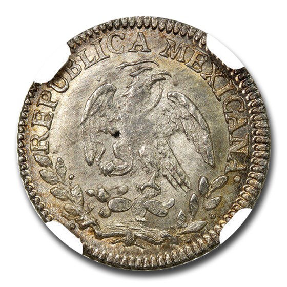 1840-Mo Mexico Silver 1/2 Real MS-66 NGC 1840-Mo Mexico Silver 1/2 Real MS-66 NGC