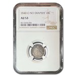 1840-O Liberty Seated Dime AU-53 NGC (No Drapery)