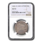 1840 (O) Liberty Seated Half Dollar AU-53 NGC (Medium Letters)