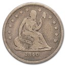 1840-O Liberty Seated Quarter No Drapery Fine