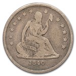 1840-O Liberty Seated Quarter No Drapery Fine
