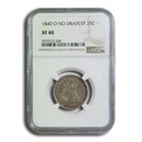 1840-O Liberty Seated Quarter XF-40 NGC (No Drapery)