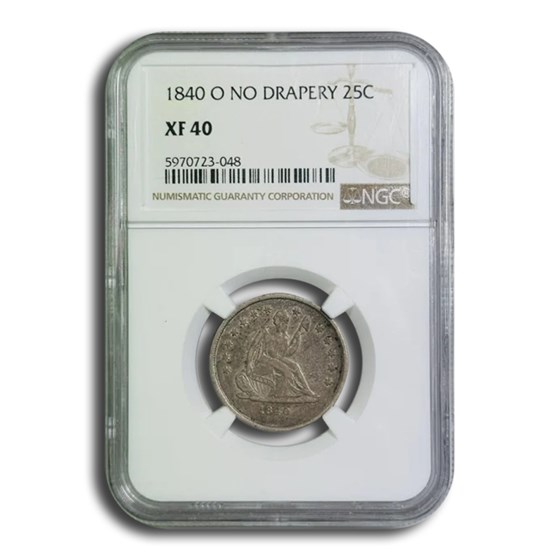 1840-O Liberty Seated Quarter XF-40 NGC (No Drapery)