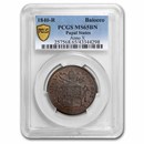 1840-R Papal States Copper Baiocco Pius IX MS-65 PCGS