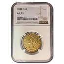 1841 $10 Liberty Gold Eagle AU-53 NGC