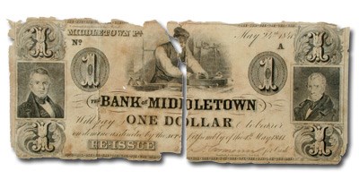 1841 Bank of Middletown, PA, $1 PA-300 VG details 1841 Bank of Middletown, PA, $1 PA-300 VG details