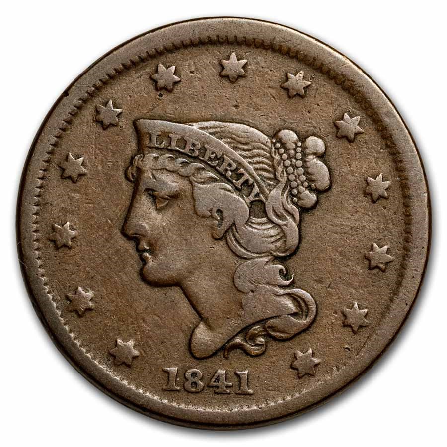 1841 Large Cent Fine