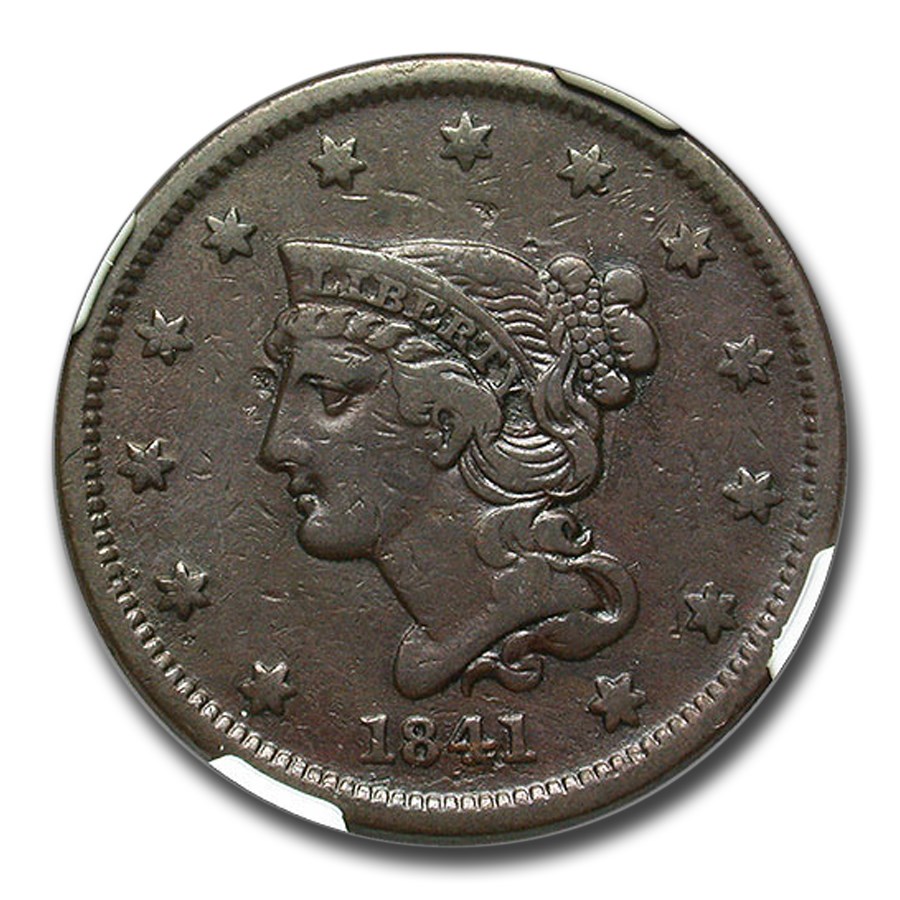 1841 Large Cent VF-25 NGC