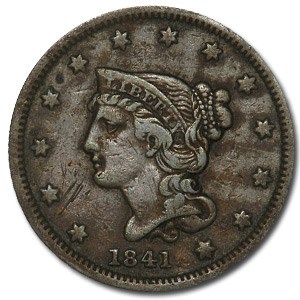 1841 Large Cent VF 1841 Large Cent VF