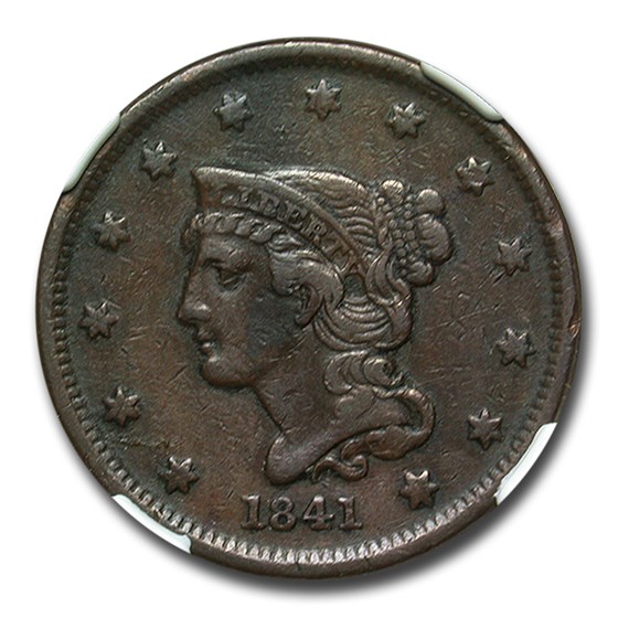 1841 Large Cent XF-40 NGC 1841 Large Cent XF-40 NGC